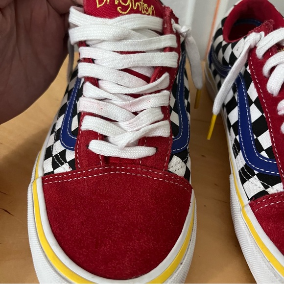 Vans Old Skool Pro X Brighton Zeuner Red Checker Blue Men’s 9.5 - Picture 11 of 11